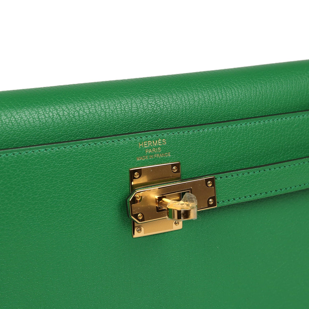 Hermes Kelly Elan Bambou Chevre Chamkila Gold Hardware
