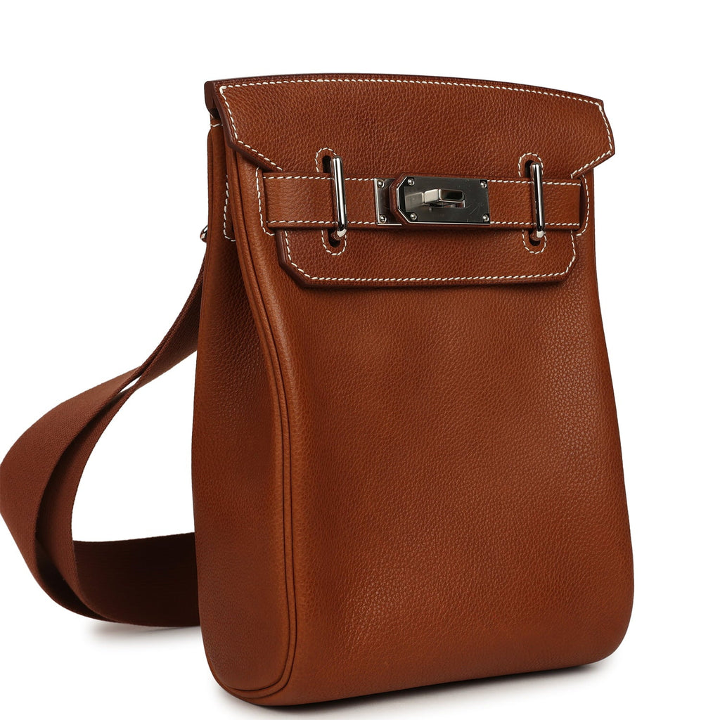 Hermes HAC A Dos PM Backpack Fauve Barenia Faubourg Palladium Hardware