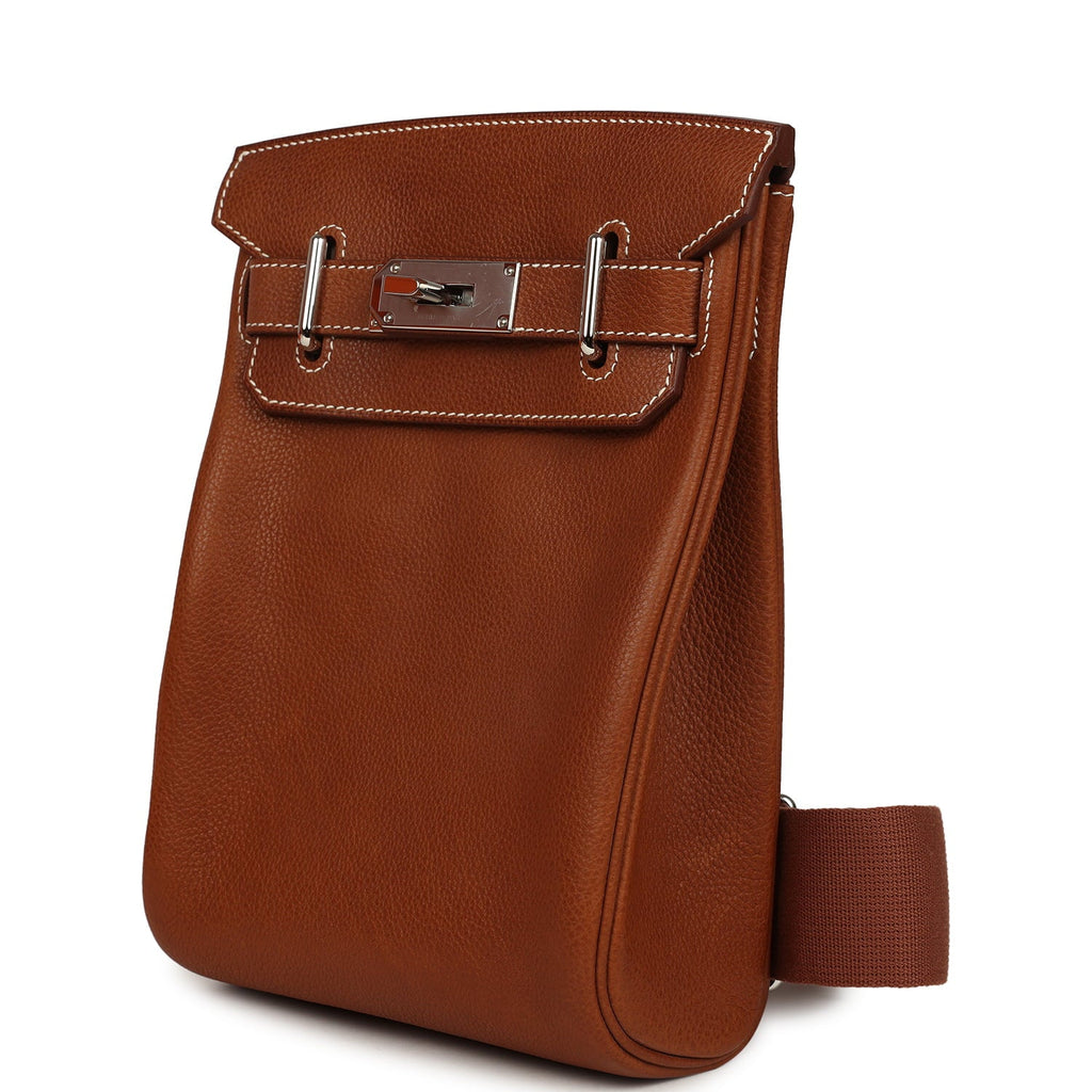 Hermes HAC A Dos PM Backpack Fauve Barenia Faubourg Palladium Hardware