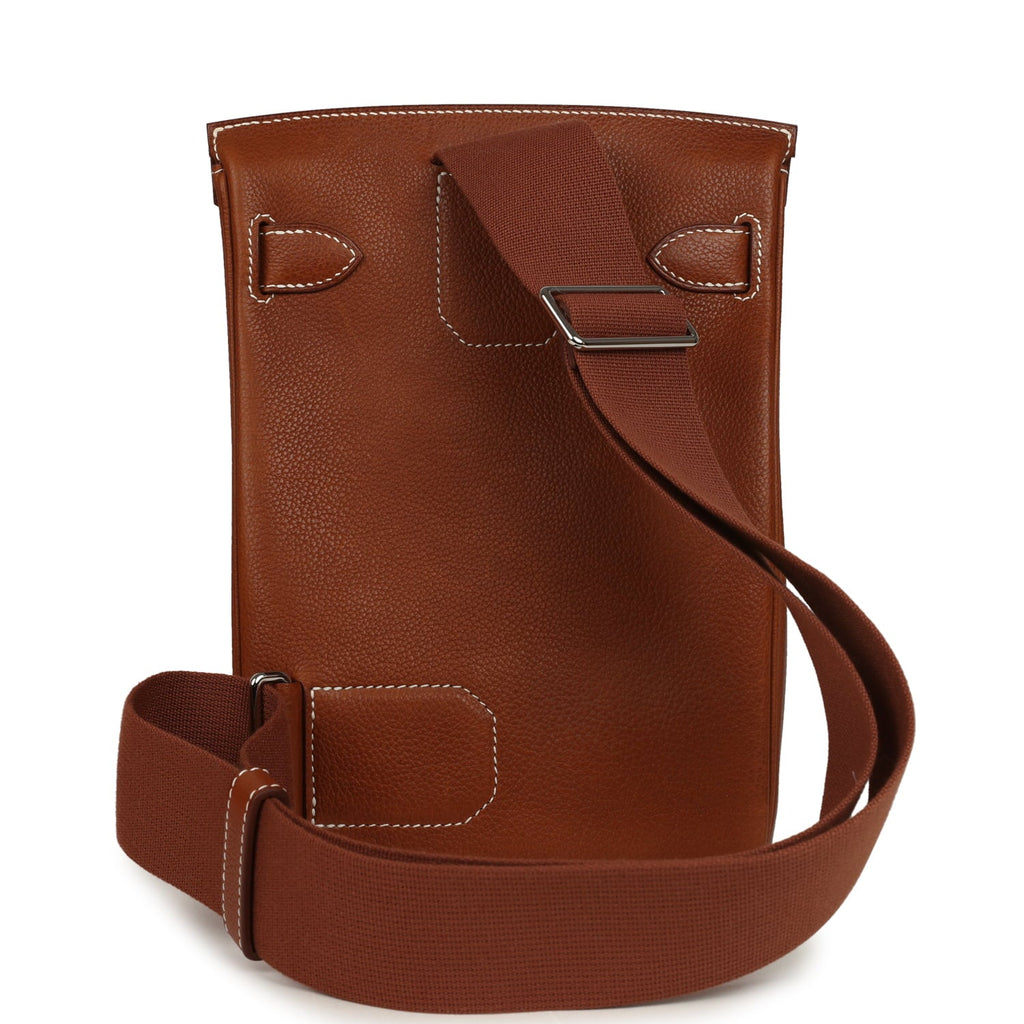 Hermes HAC A Dos PM Backpack Fauve Barenia Faubourg Palladium Hardware