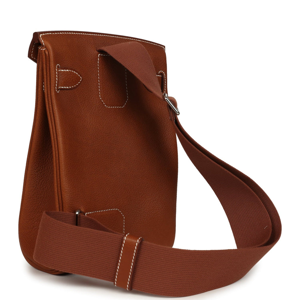 Hermes HAC A Dos PM Backpack Fauve Barenia Faubourg Palladium Hardware