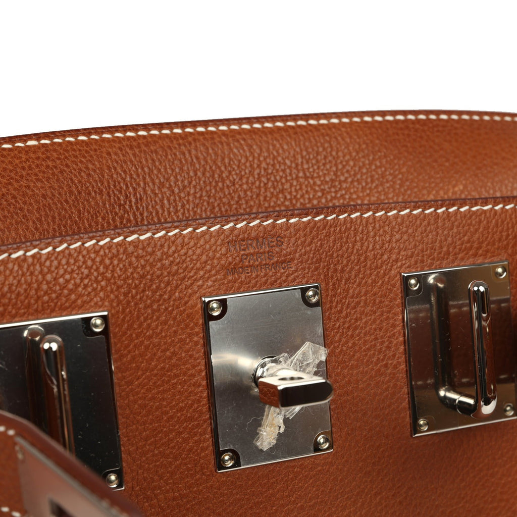 Hermes HAC A Dos PM Backpack Fauve Barenia Faubourg Palladium Hardware
