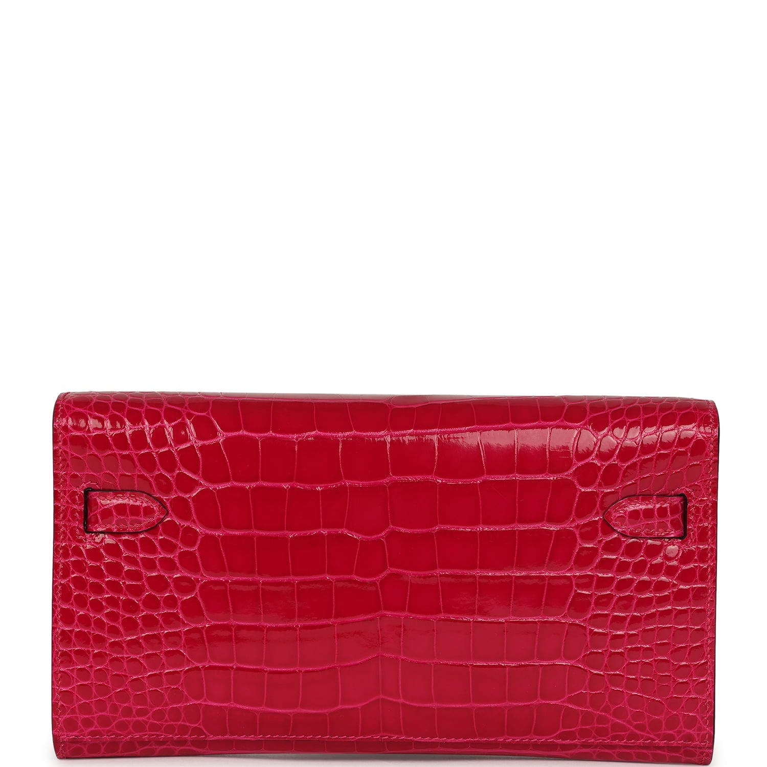 Hermes Kelly Wallet To Go Rose Scheherazade Shiny Alligator Palladium Hardware