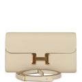 Hermes Constance Wallet To Go Craie Epsom Gold Hardware