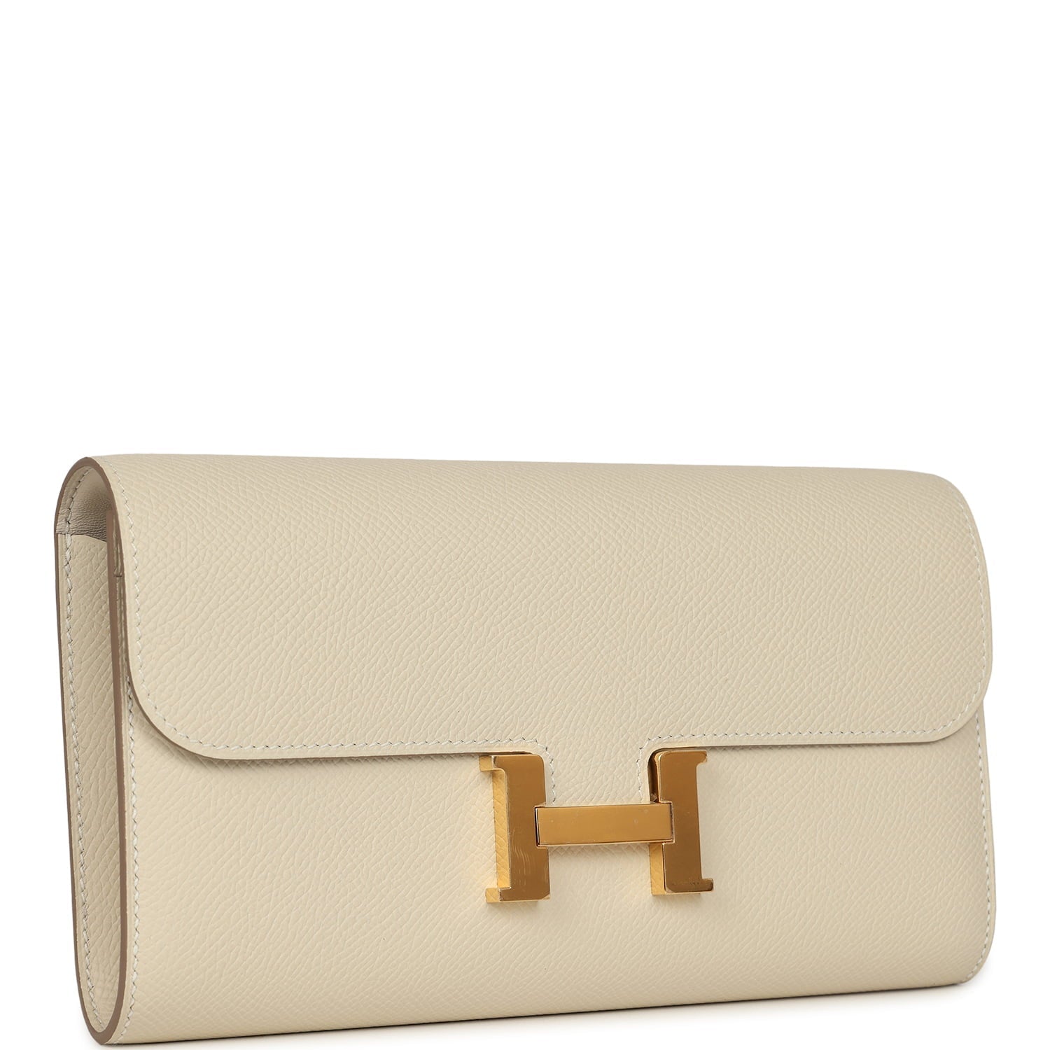 Hermes Constance Wallet To Go Craie Epsom Gold Hardware
