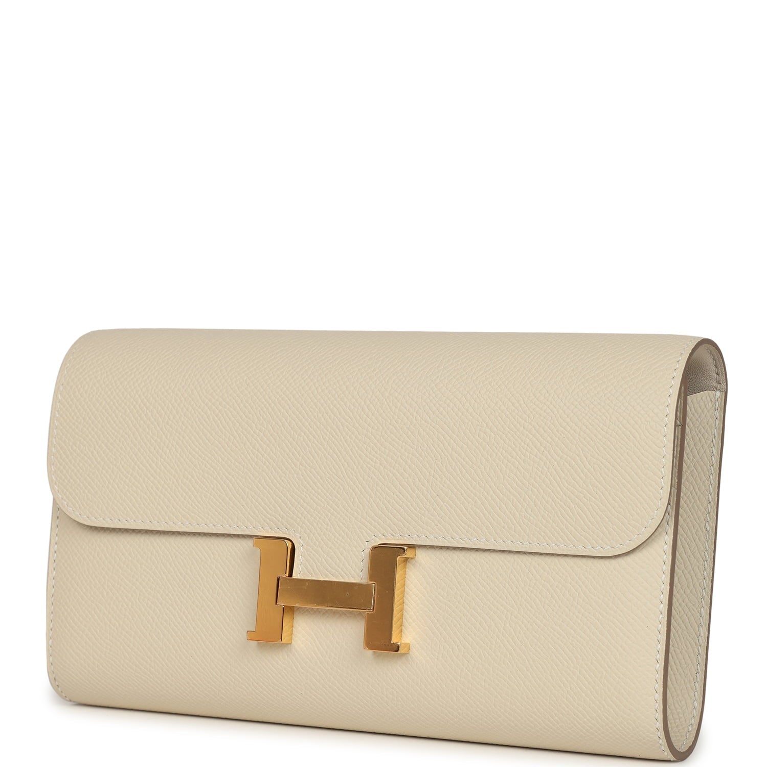 Hermes Constance Wallet To Go Craie Epsom Gold Hardware