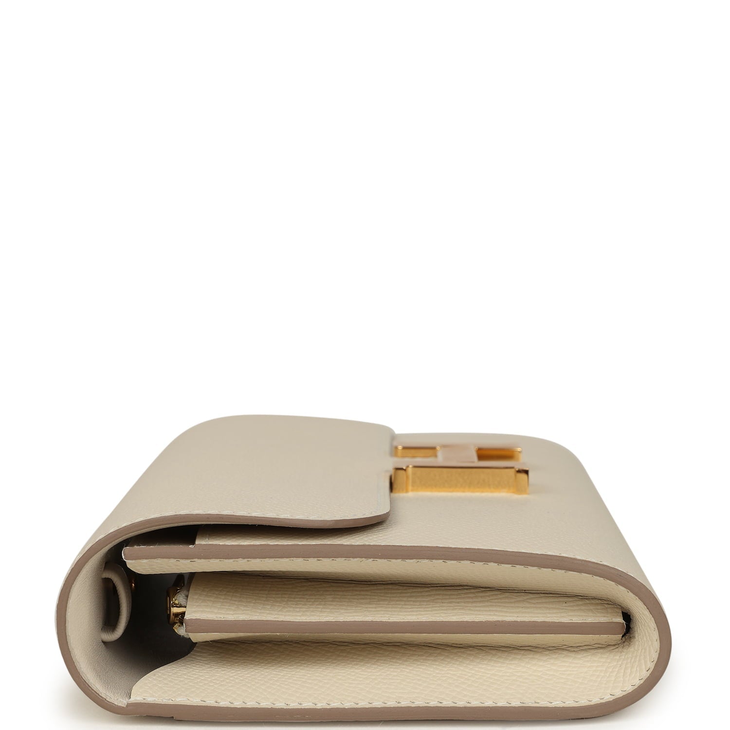 Hermes Constance Wallet To Go Craie Epsom Gold Hardware