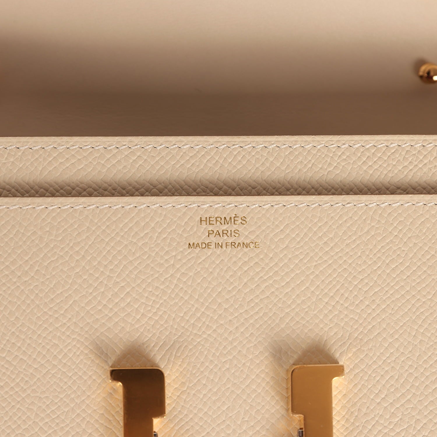 Hermes Constance Wallet To Go Craie Epsom Gold Hardware
