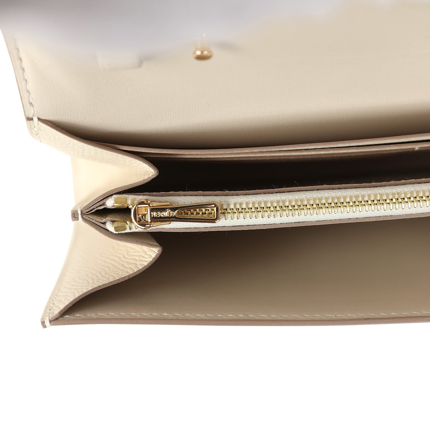 Hermes Constance Wallet To Go Craie Epsom Gold Hardware