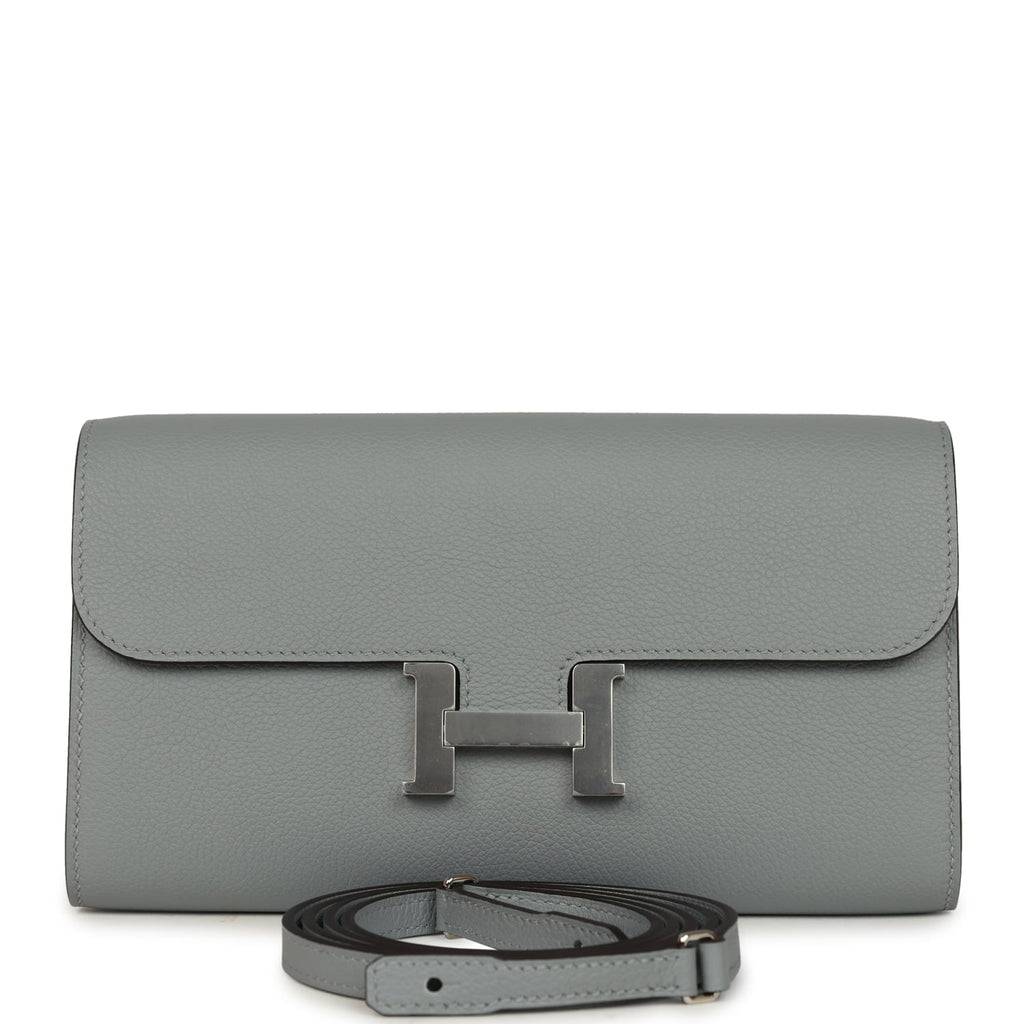 Hermes Constance Wallet To Go Gris Pantin Evercolor Palladium Hardware