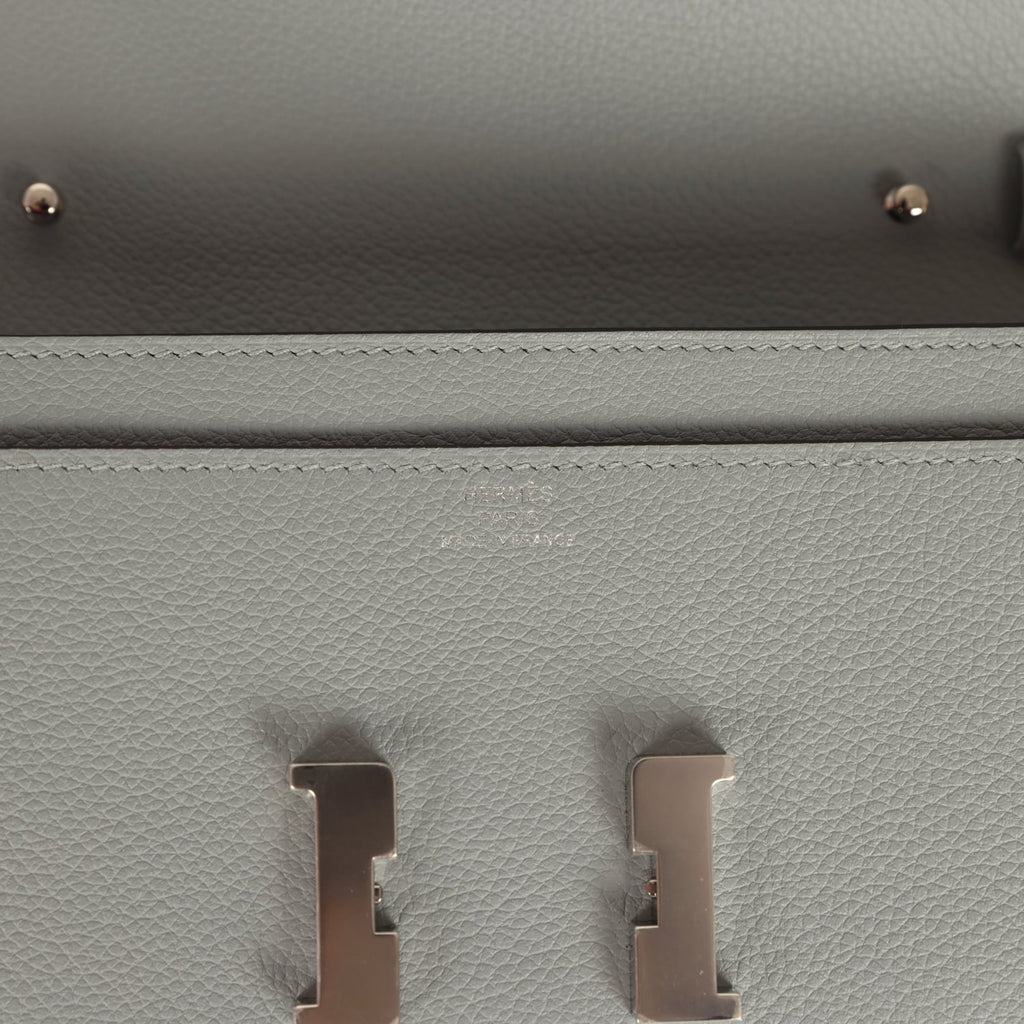 Hermes Constance Wallet To Go Gris Pantin Evercolor Palladium Hardware