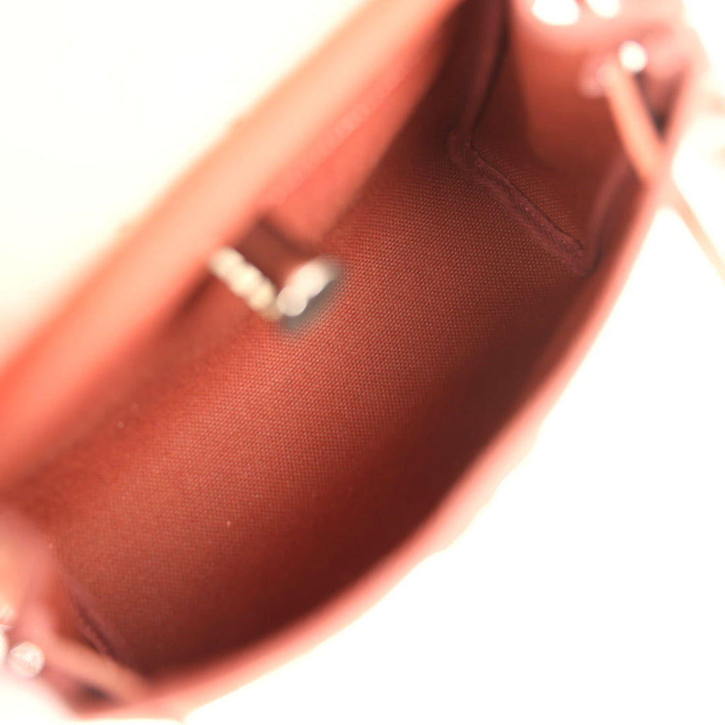 Hermes Herbag Zip 20 Mini Rouge H Toile Militaire Canvas and Vache Hunter Palladium Hardware