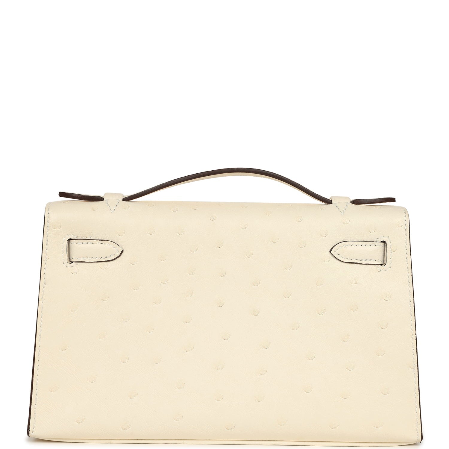 Hermes Kelly Pochette Nata Ostrich Boreal Gold Hardware