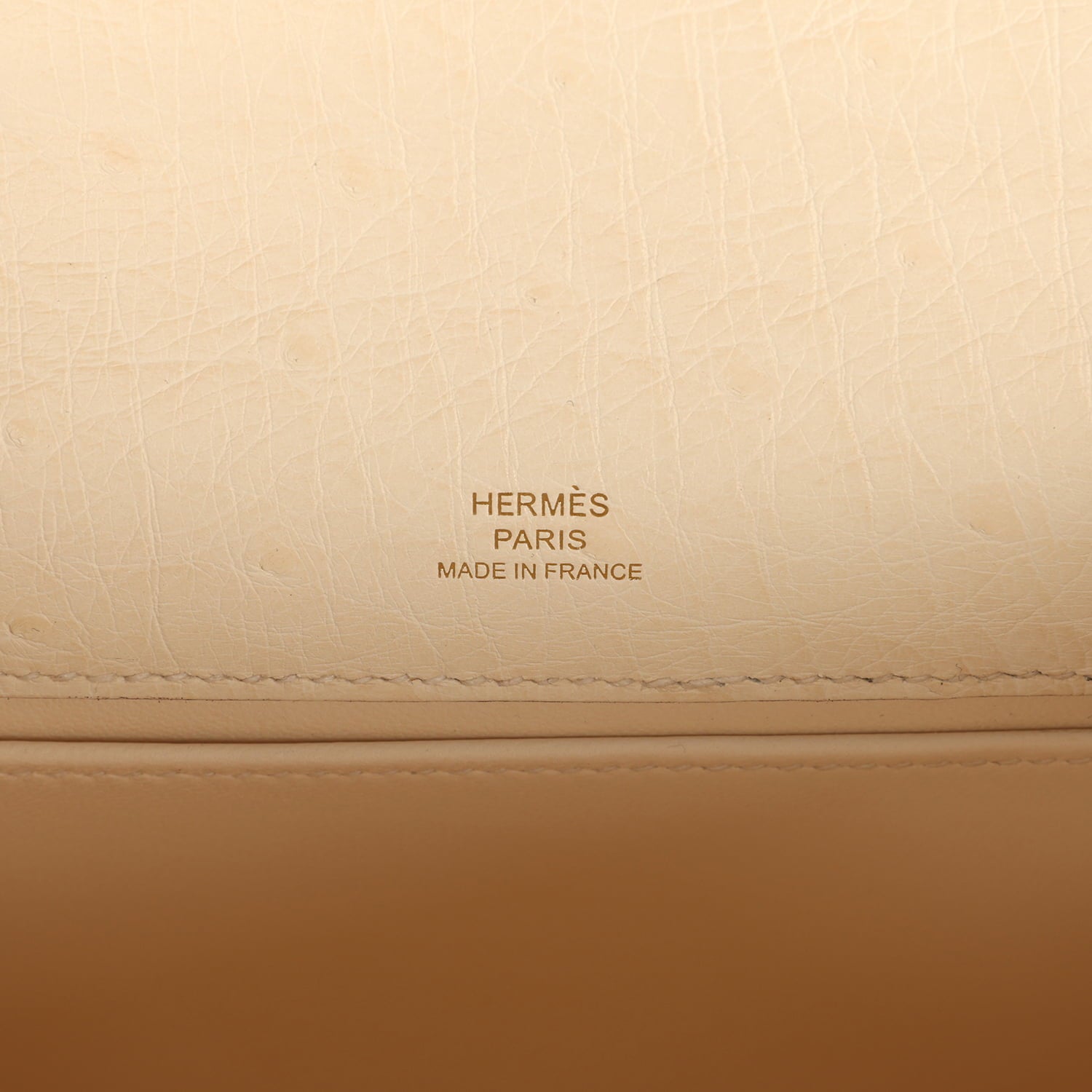Hermes Kelly Pochette Nata Ostrich Boreal Gold Hardware