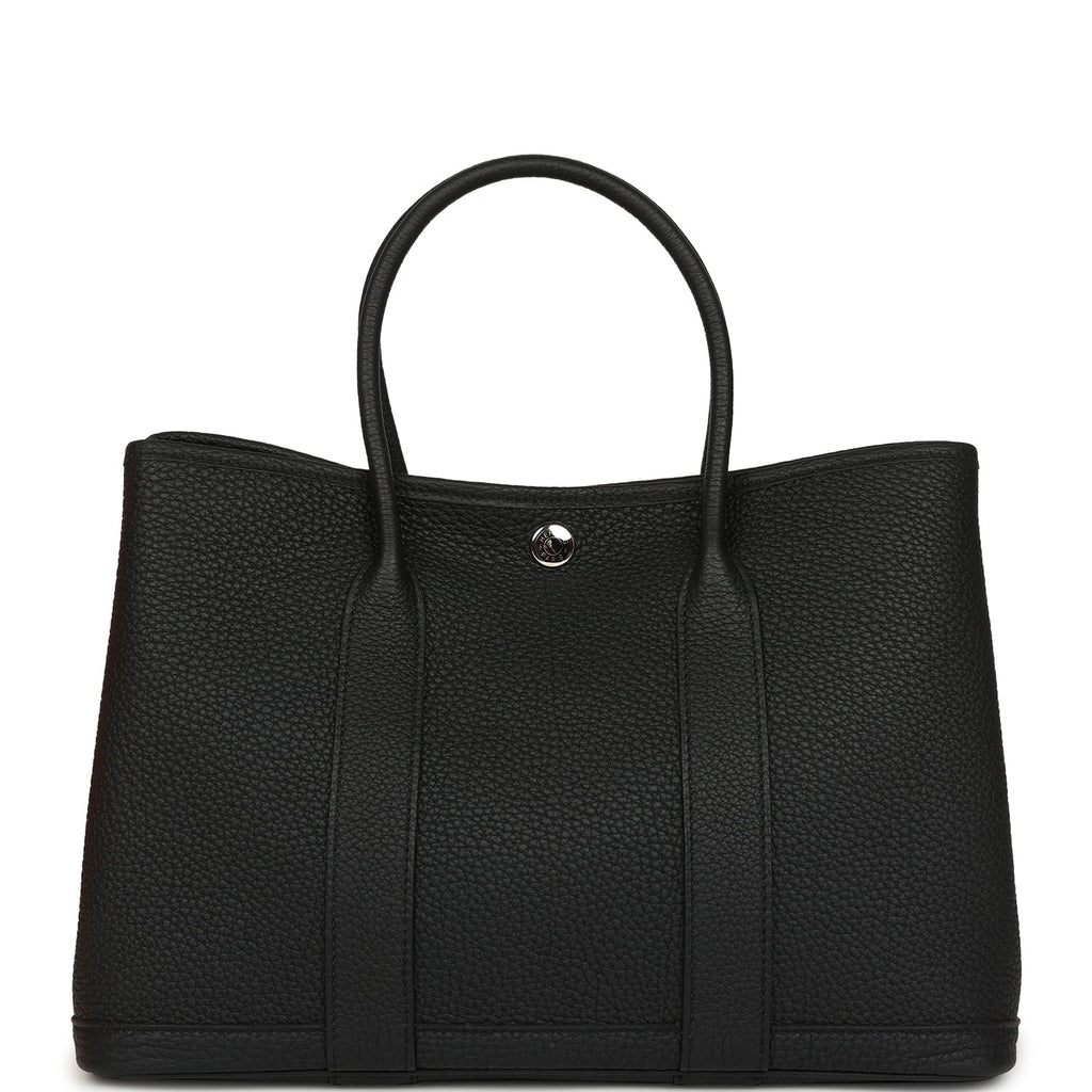 Hermes Garden Party 30 Black Negonda Palladium Hardware