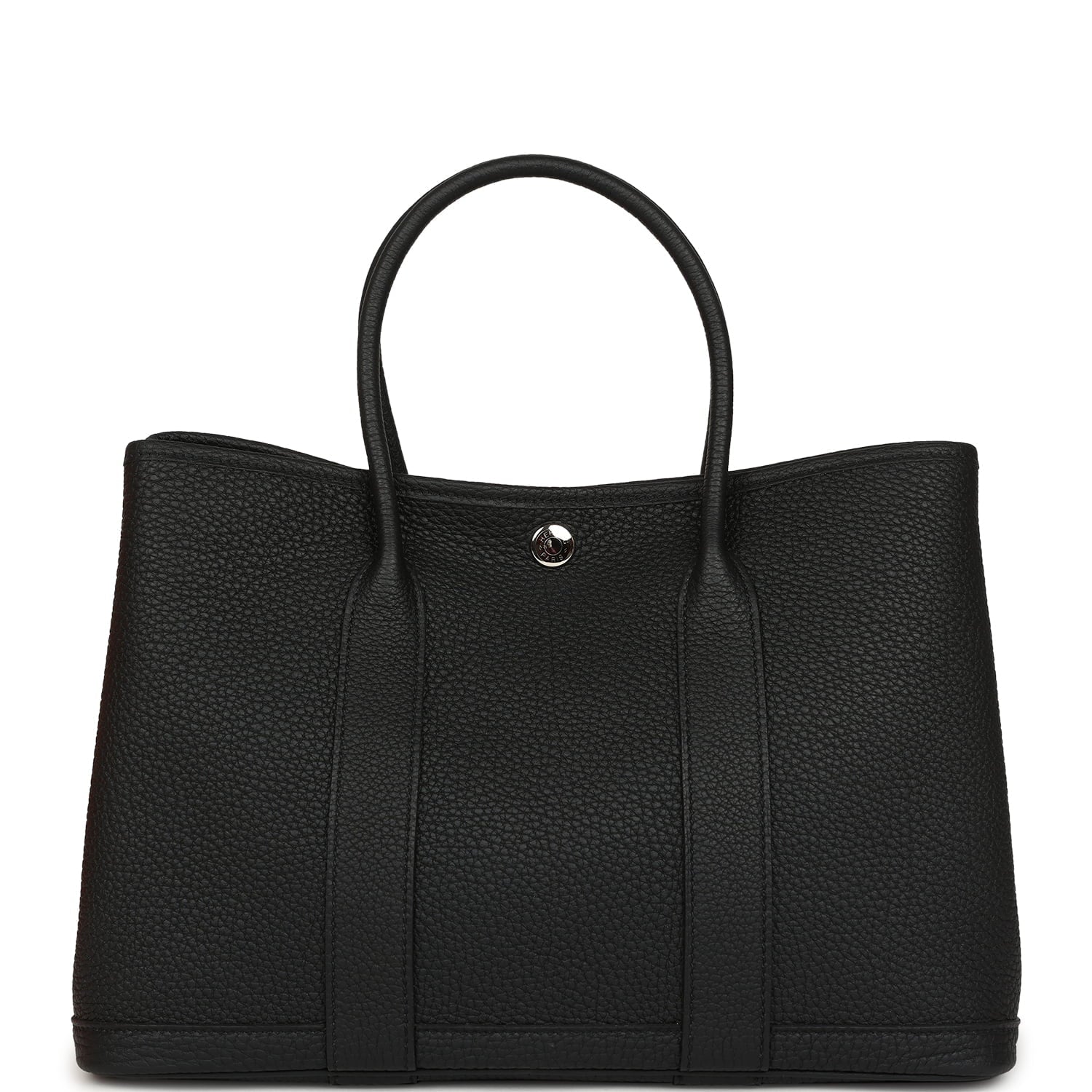 Hermes Garden Party 30 Black Negonda Palladium Hardware