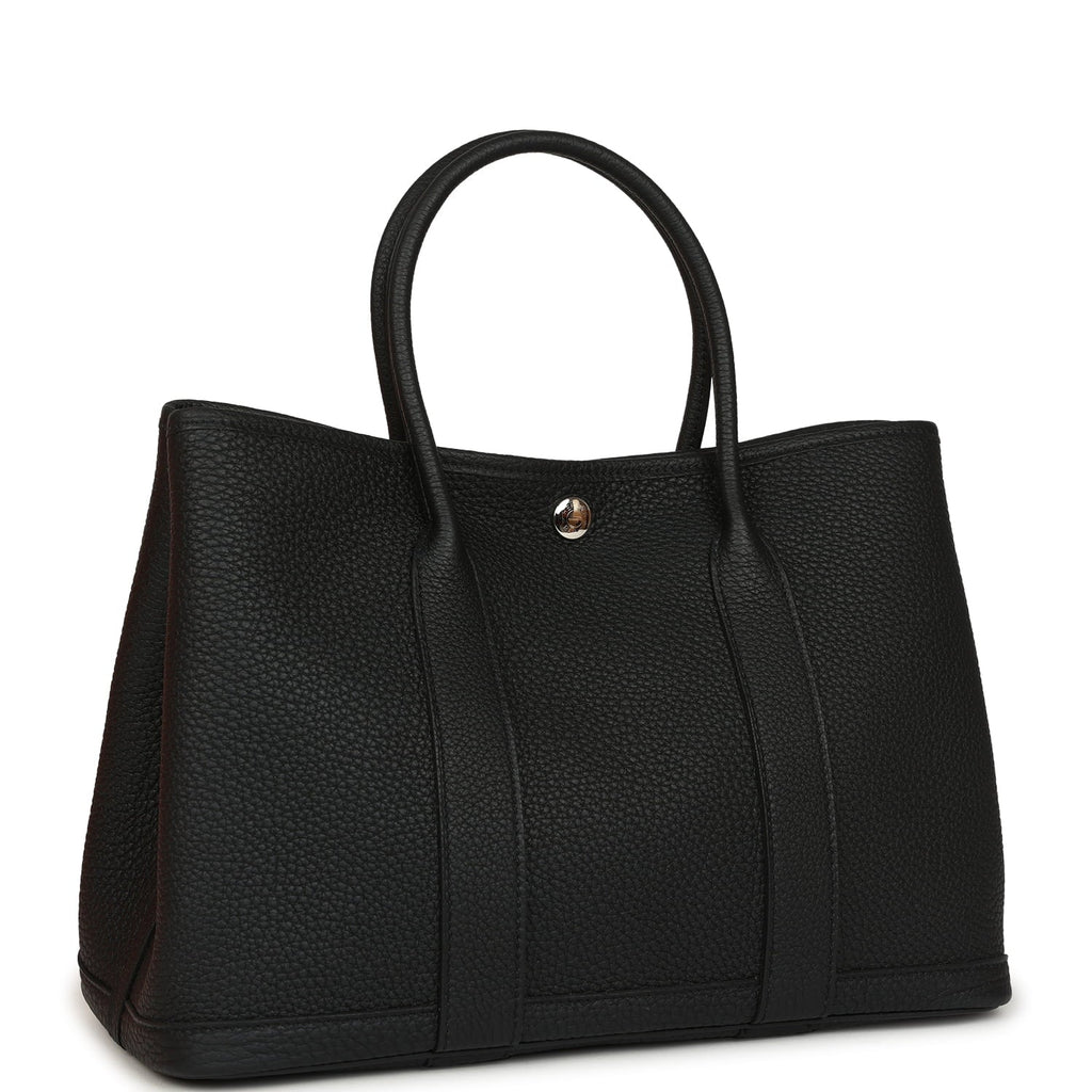 Hermes Garden Party 30 Black Negonda Palladium Hardware