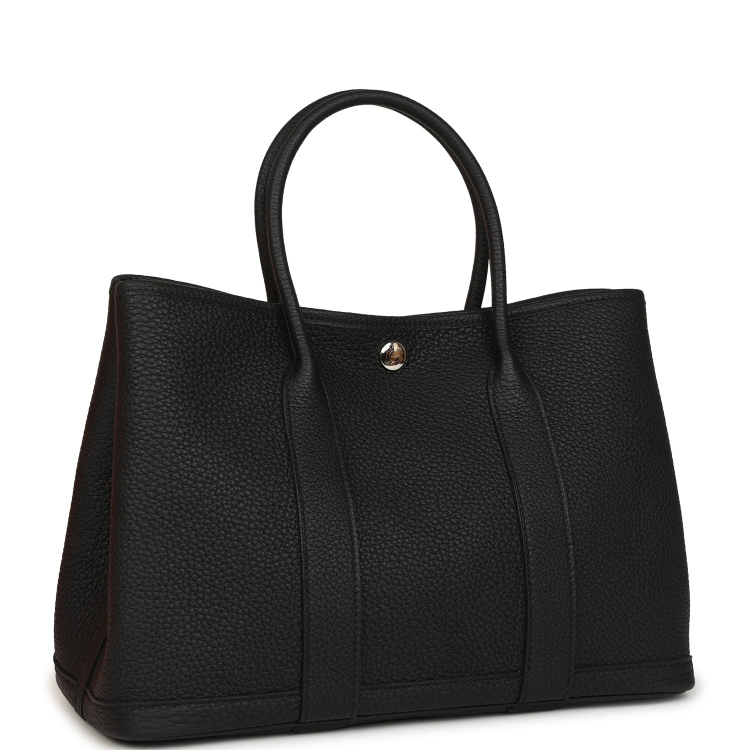 Hermes Garden Party 30 Black Negonda Palladium Hardware