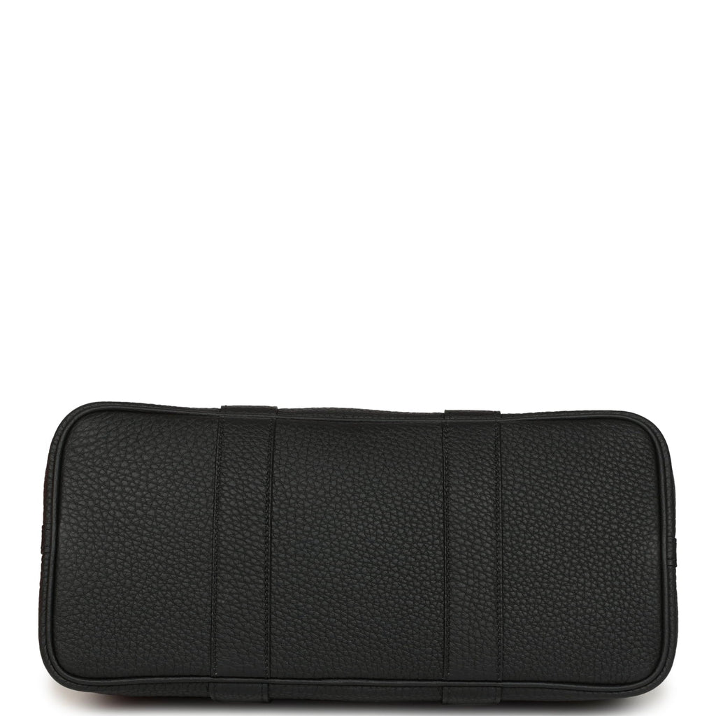 Hermes Garden Party 30 Black Negonda Palladium Hardware