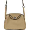 Hermes Mini Lindy II Trench Verso Clemence Palladium Hardware