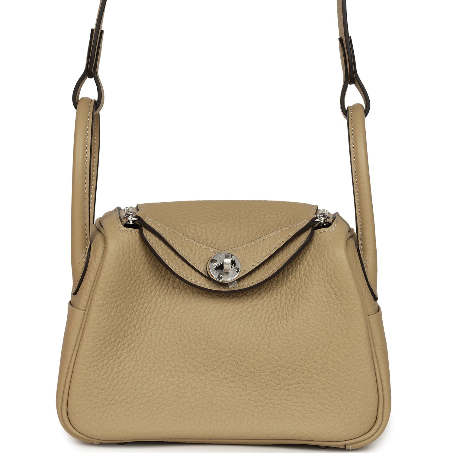 Hermes Mini Lindy II Trench Verso Clemence Palladium Hardware