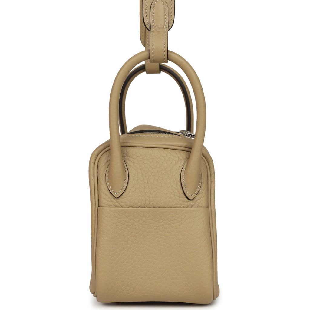 Hermes Mini Lindy II Trench Verso Clemence Palladium Hardware