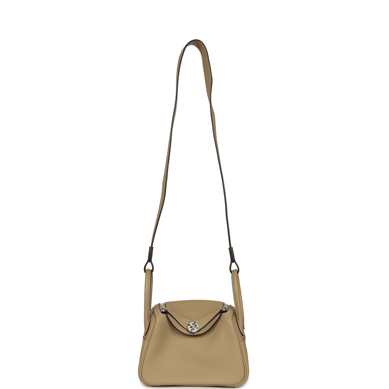 Hermes Mini Lindy II Trench Verso Clemence Palladium Hardware