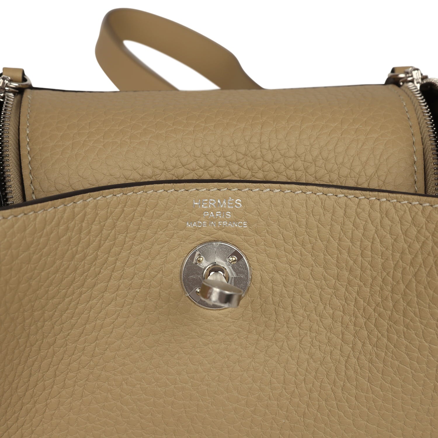 Hermes Mini Lindy II Trench Verso Clemence Palladium Hardware