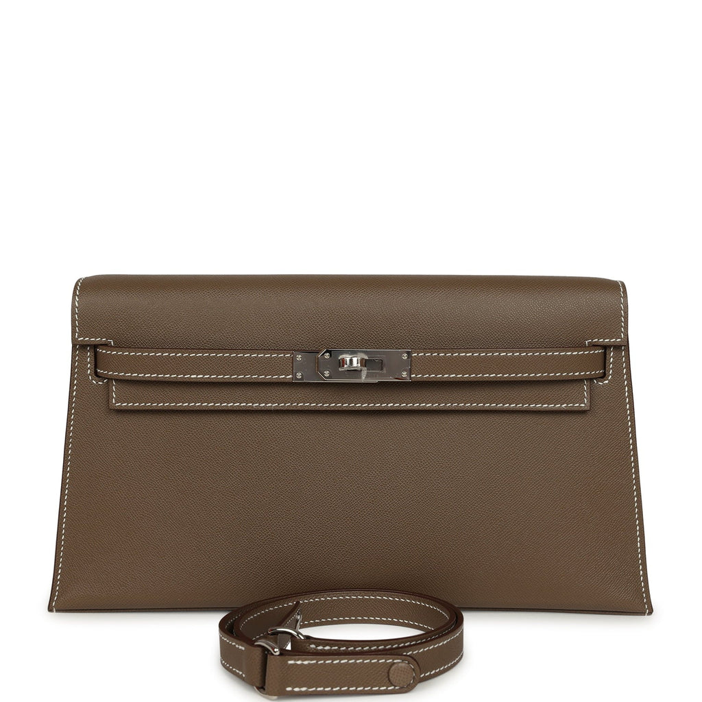 Hermes Kelly Elan Etoupe Madame Palladium Hardware