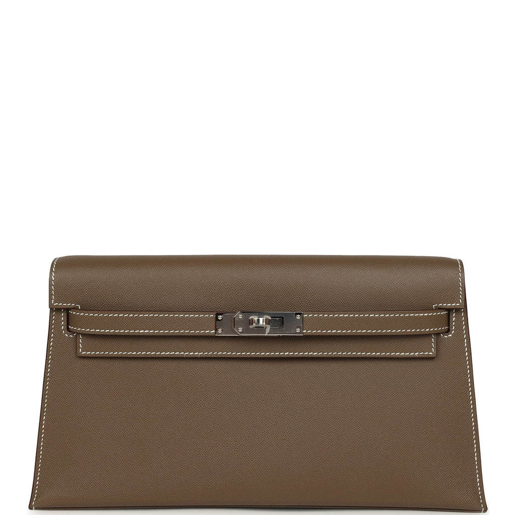 Hermes Kelly Elan Etoupe Madame Palladium Hardware