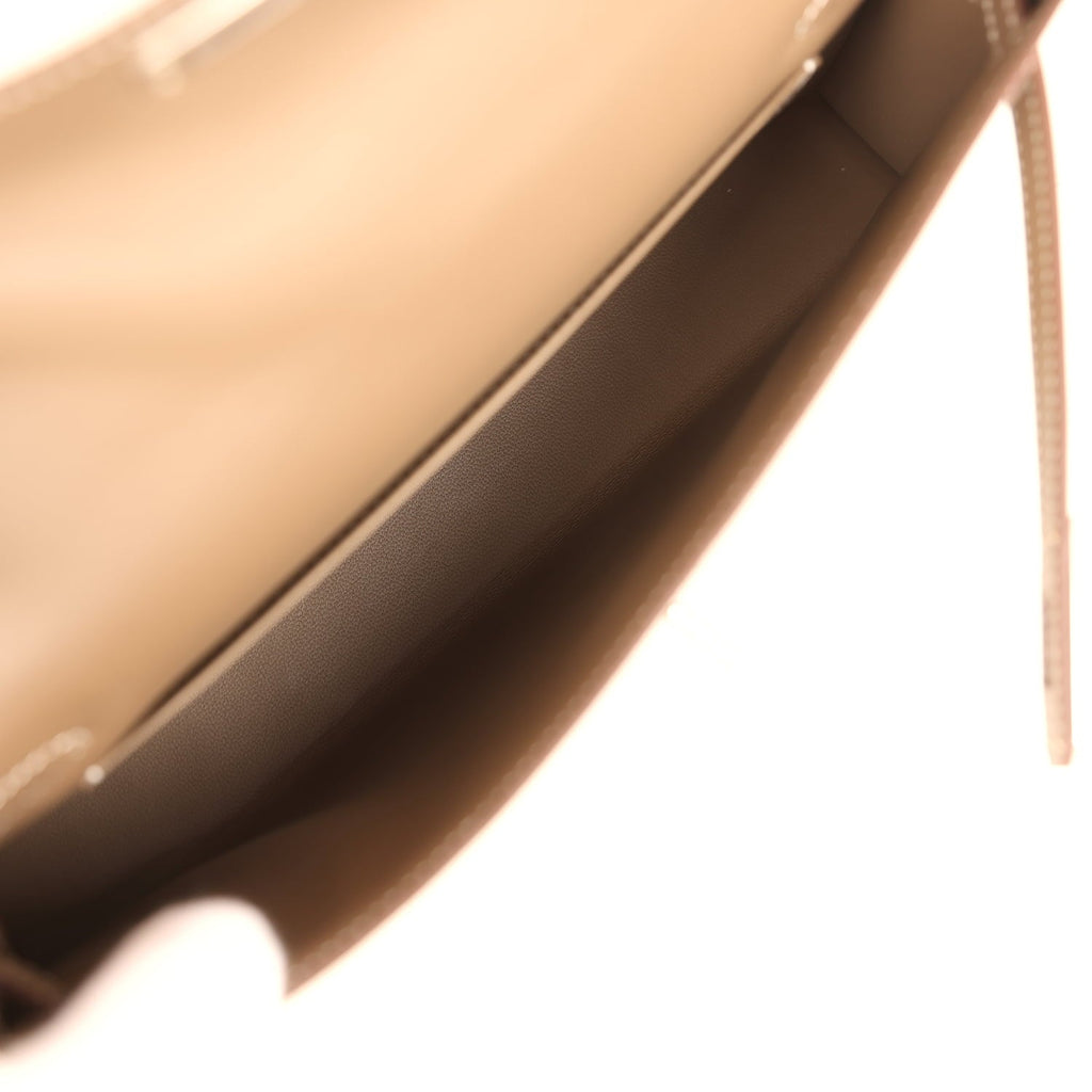 Hermes Kelly Elan Etoupe Madame Palladium Hardware