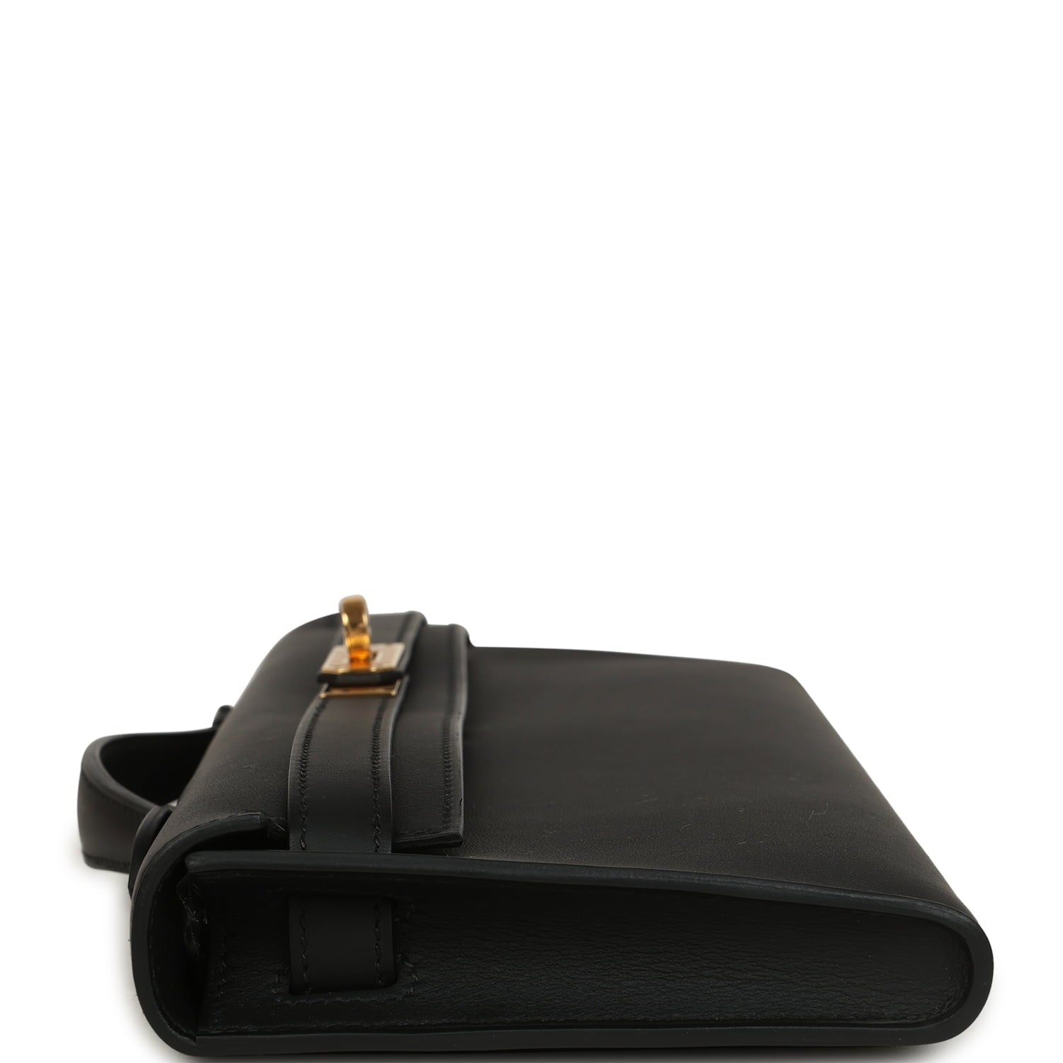 Hermes Kelly Cut Black Swift Gold Hardware