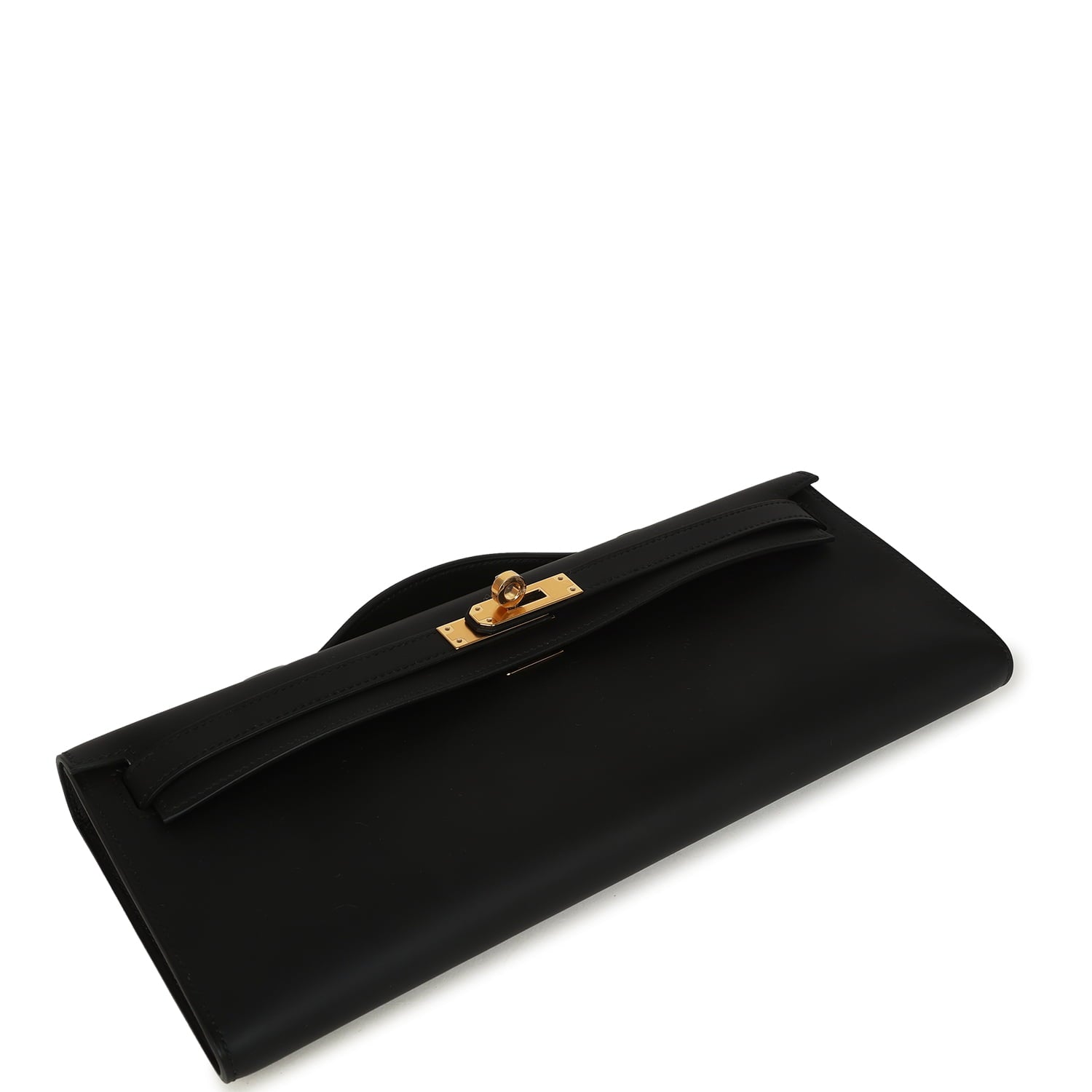 Hermes Kelly Cut Black Swift Gold Hardware