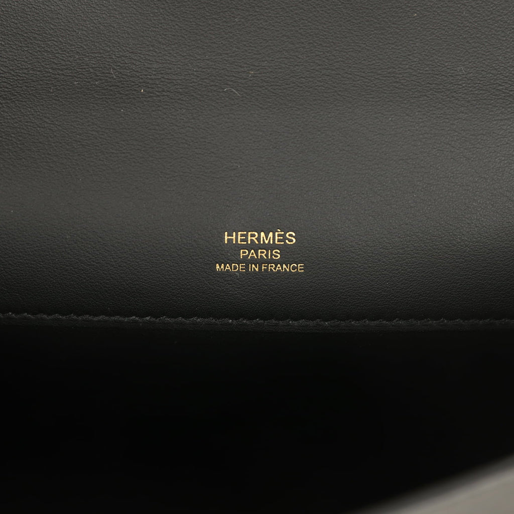 Hermes Kelly Cut Black Swift Gold Hardware