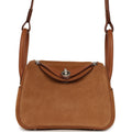 Hermes Mini Lindy II Chamois Grizzly Gold Swift Palladium Hardware