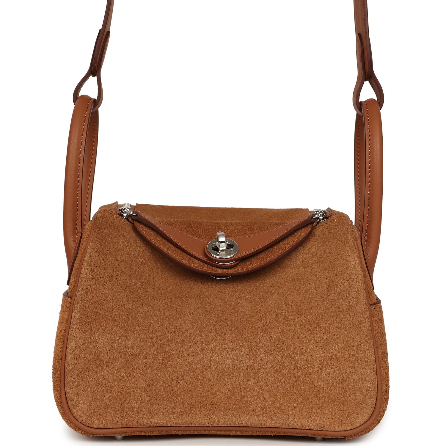 Hermes Mini Lindy II Chamois Grizzly Gold Swift Palladium Hardware