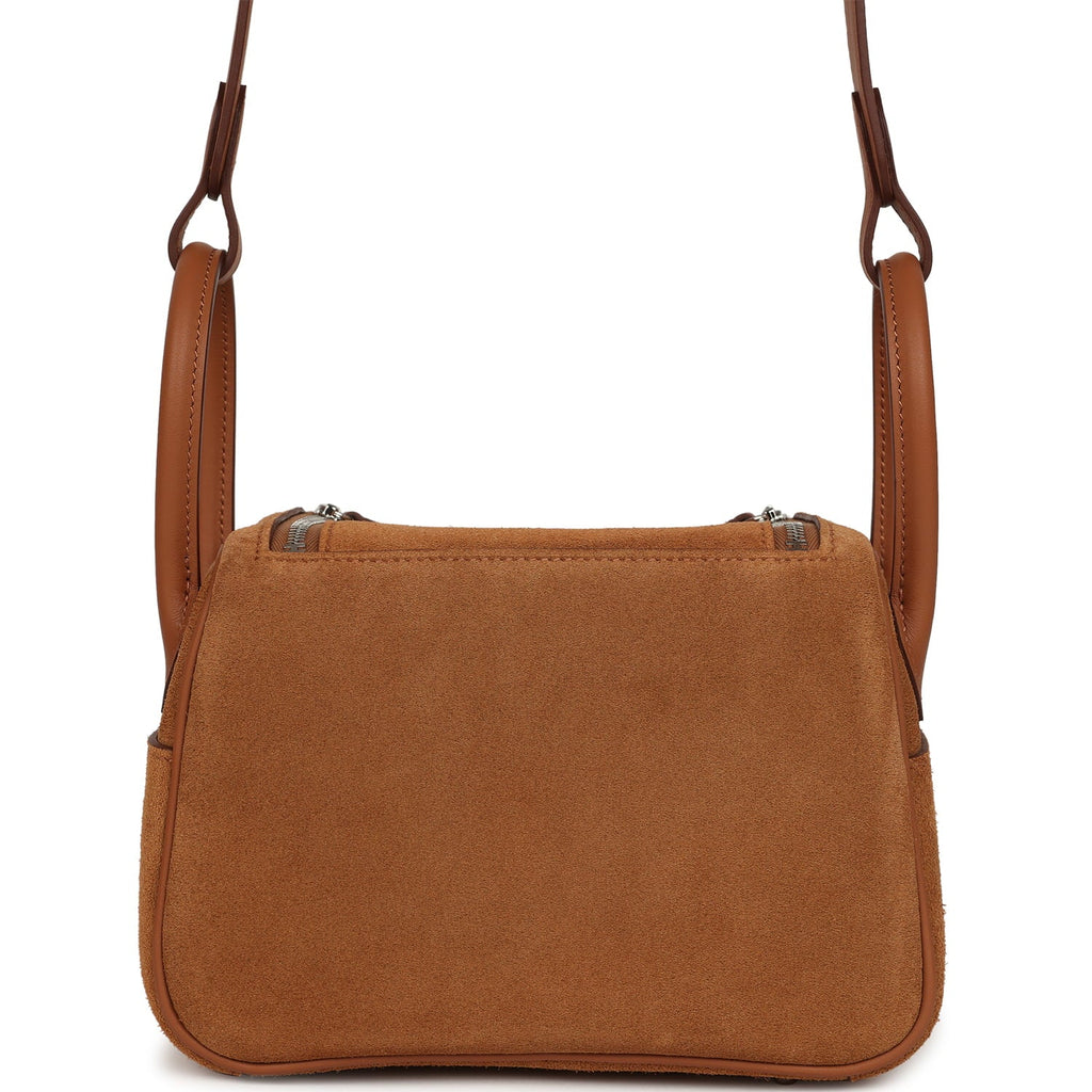 Hermes Mini Lindy II Chamois Grizzly Gold Swift Palladium Hardware