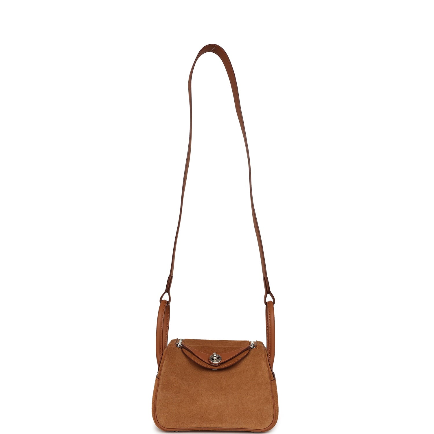 Hermes Mini Lindy II Chamois Grizzly Gold Swift Palladium Hardware