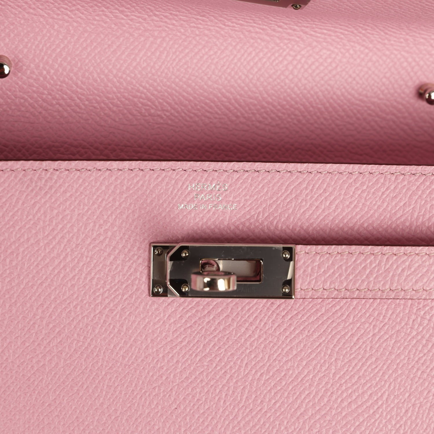 Hermes Kelly Wallet To Go Mauve Sylvestre Epsom Palladium Hardware