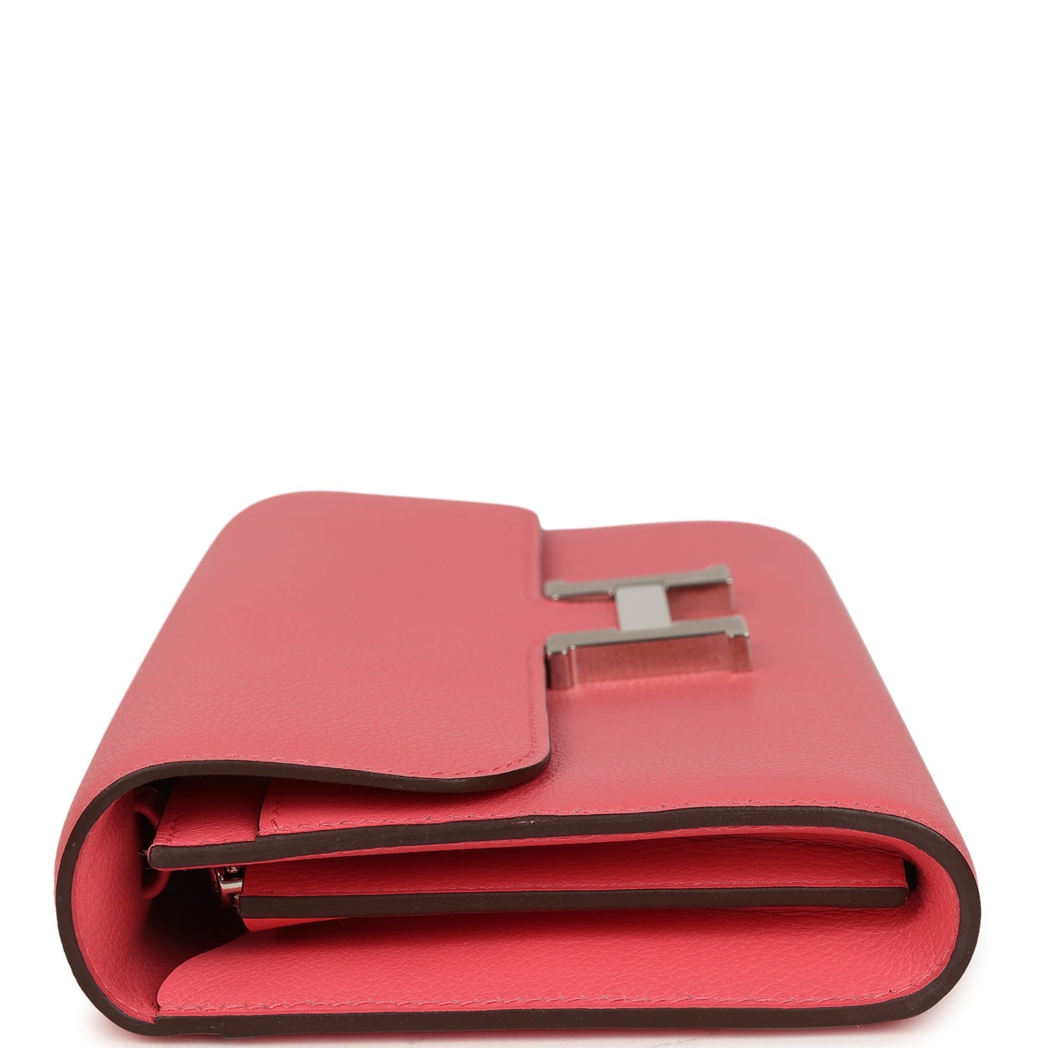 Hermes Constance Wallet To Go Rose Azalee Evercolor Palladium Hardware