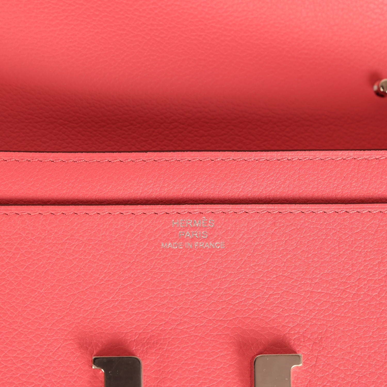 Hermes Constance Wallet To Go Rose Azalee Evercolor Palladium Hardware