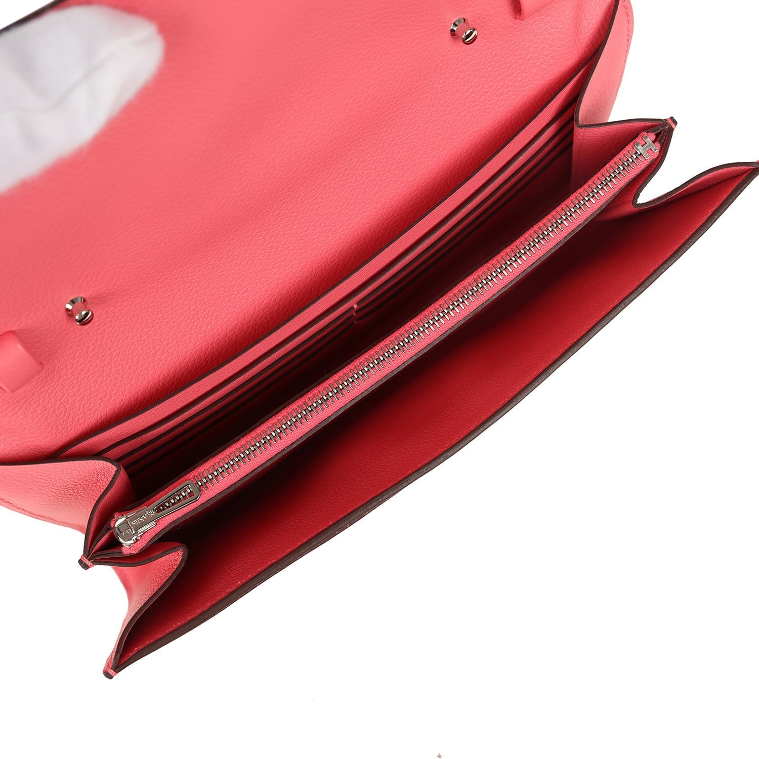 Hermes Constance Wallet To Go Rose Azalee Evercolor Palladium Hardware