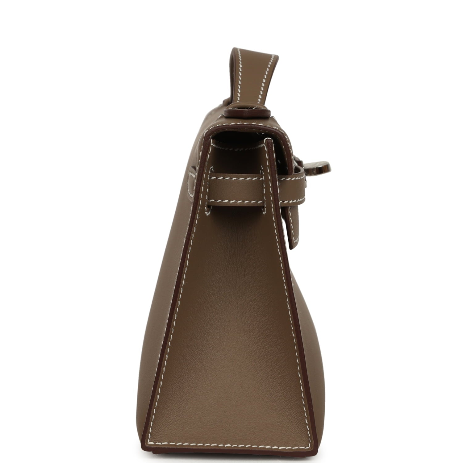 Hermes Kelly Pochette Etoupe Swift Palladium Hardware