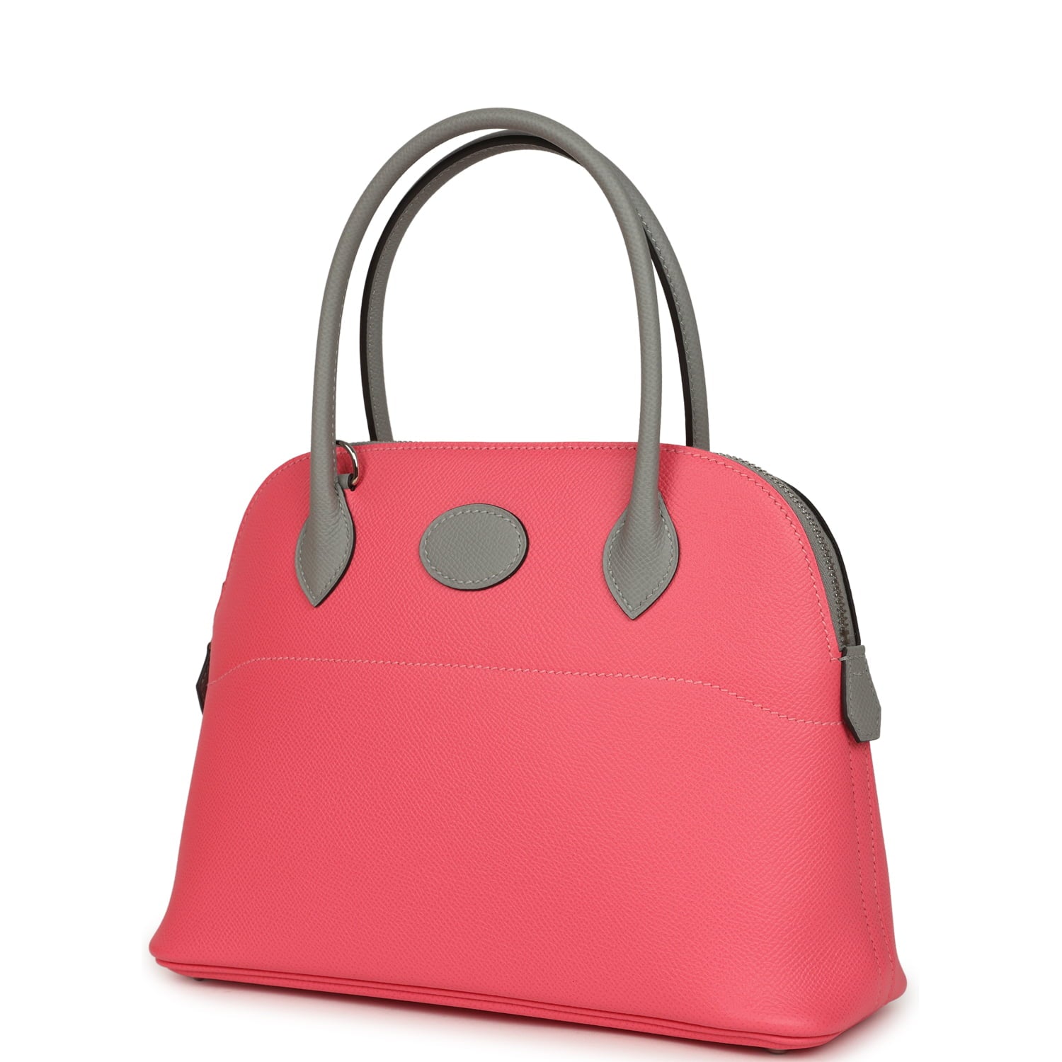 Hermes Special Order (HSS) Bolide 27 Rose Azalee and Gris Mouette Epsom Palladium Hardware
