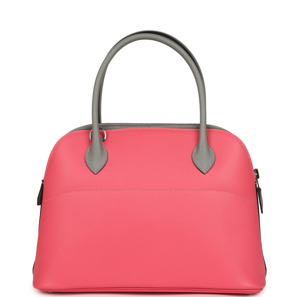 Hermes Special Order (HSS) Bolide 27 Rose Azalee and Gris Mouette Epsom Palladium Hardware