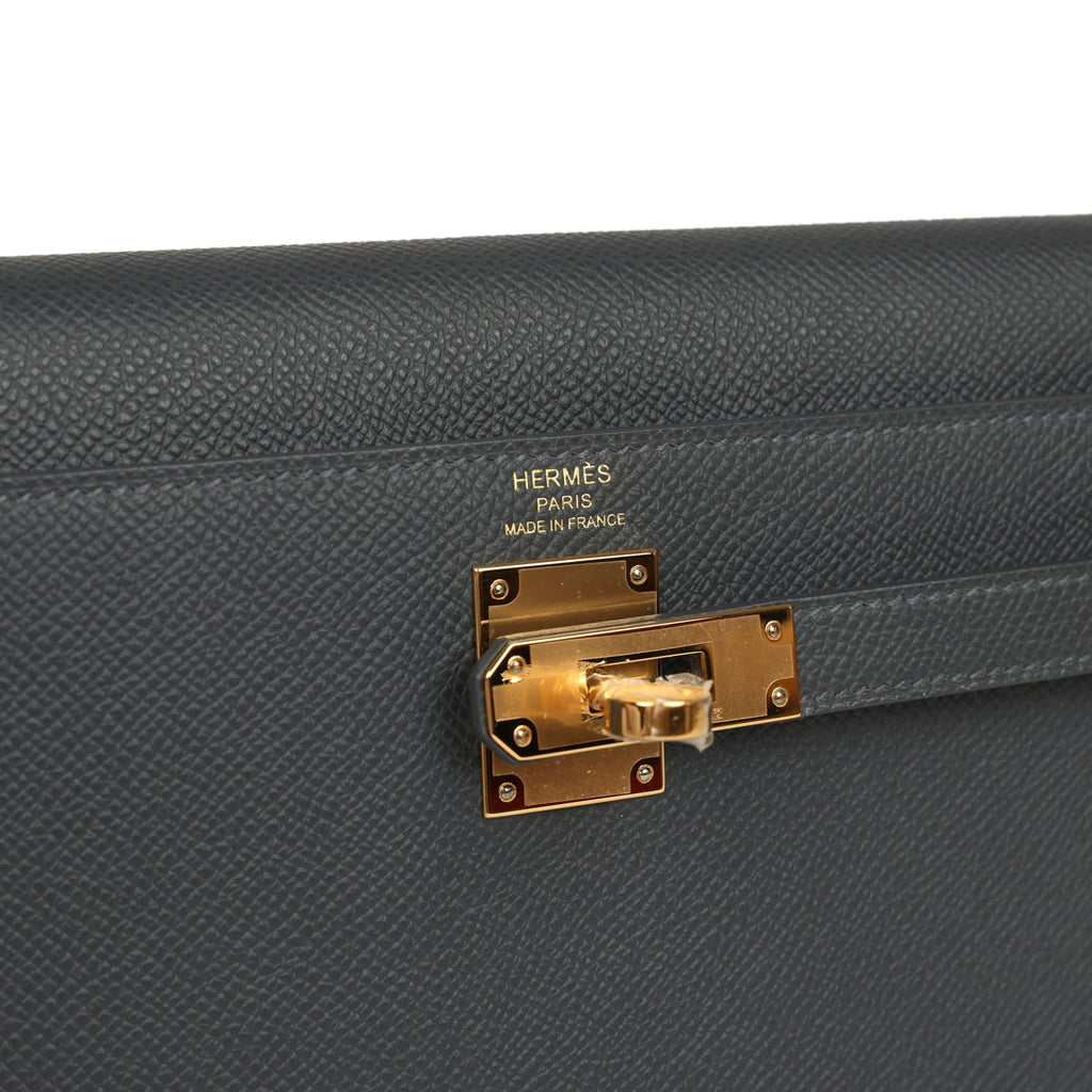 Hermes Kelly Elan Ardoise Gold Hardware