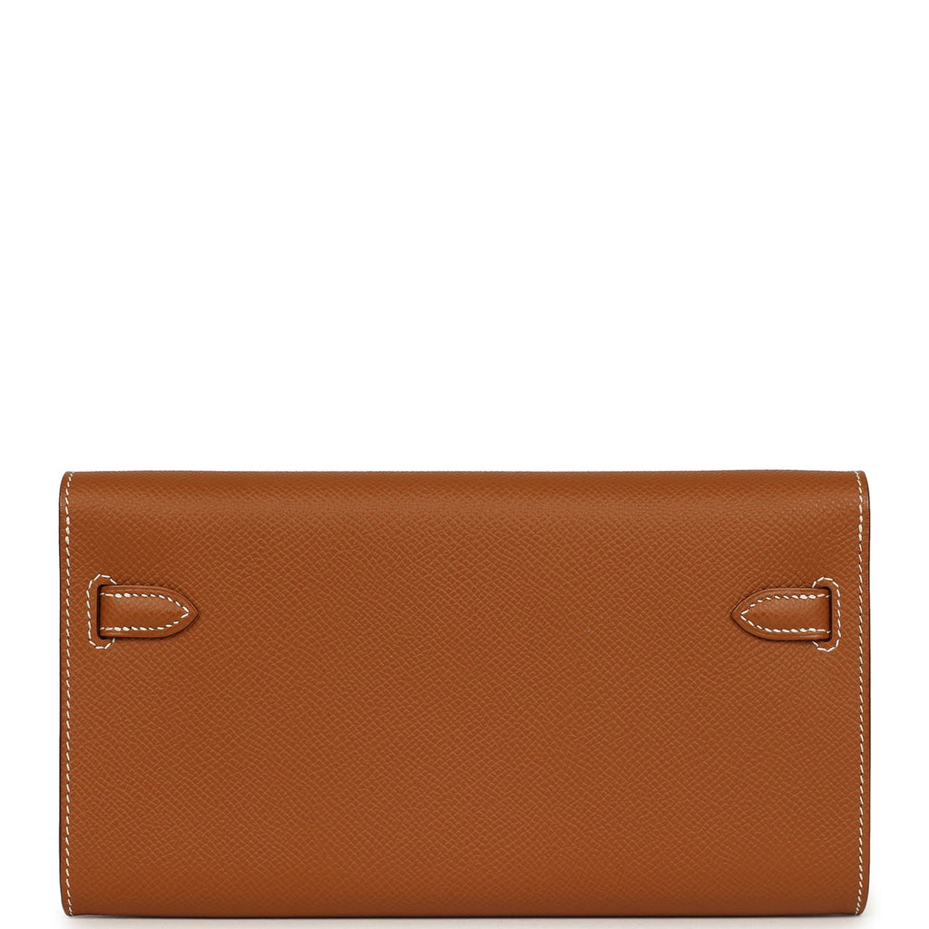 Hermes Kelly Wallet To Go Gold Epsom Gold Hardware