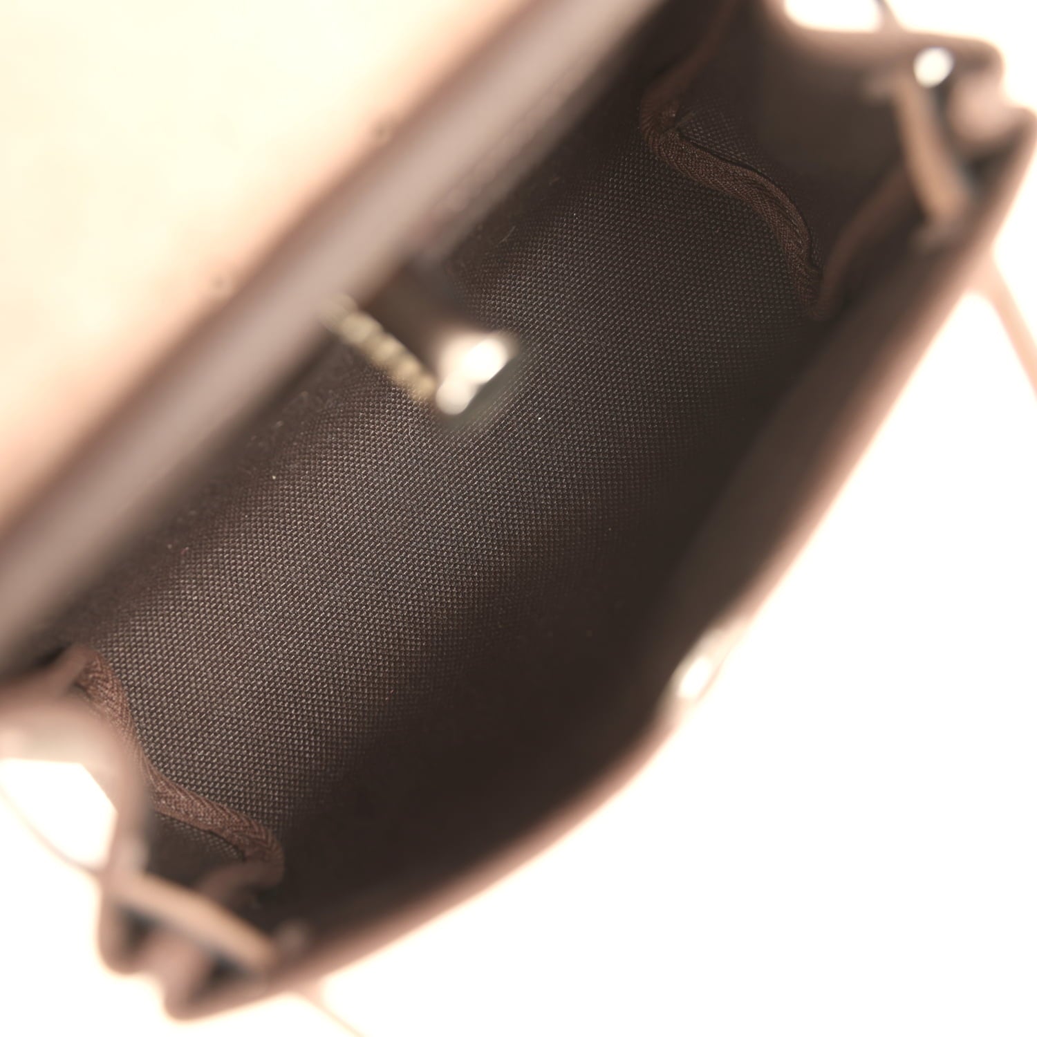 Hermes Herbag Zip 20 Mini Ebene Toile Militaire Canvas and Vache Hunter Palladium Hardware