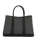 Hermes Garden Party 30 Ardoise Toile and Black Negonda Palladium Hardware