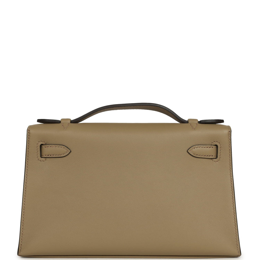 Hermes Kelly Pochette Beige Marfa Swift Gold Hardware